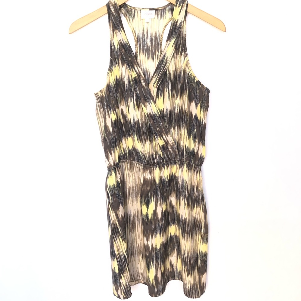 Parker Silk Mini Dress Racerback Small S Printed